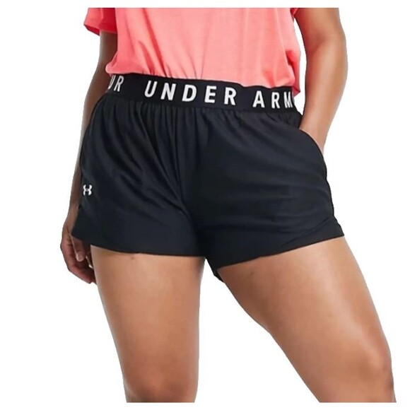 Under Armour Women's UA Play Up 3.0 Shorts w/Pockets Plus Size 3X Black - Picture 1 of 8